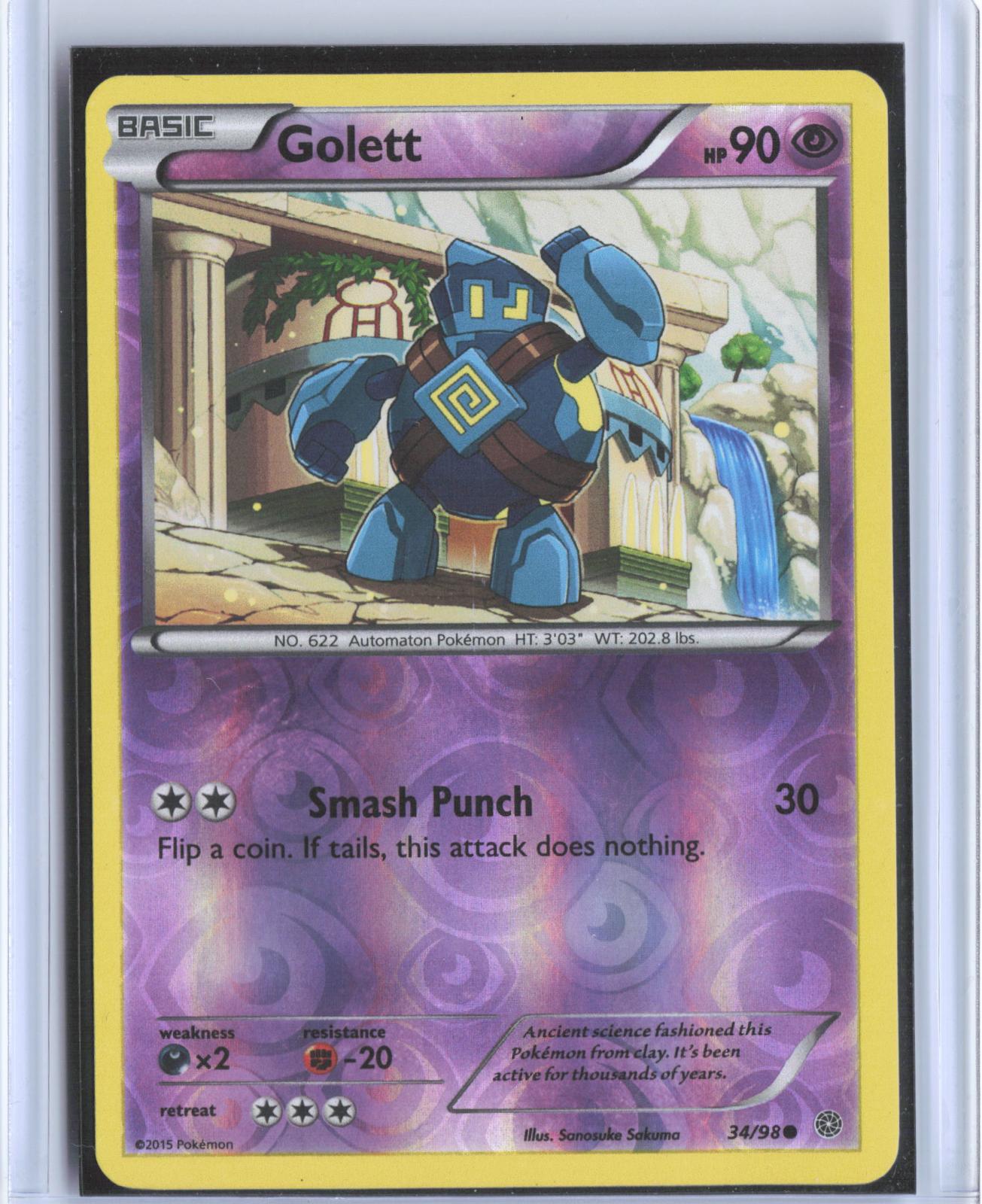 Golett 34/98 Common Ancient Origins Pokemon Reverse Holo TCG Card