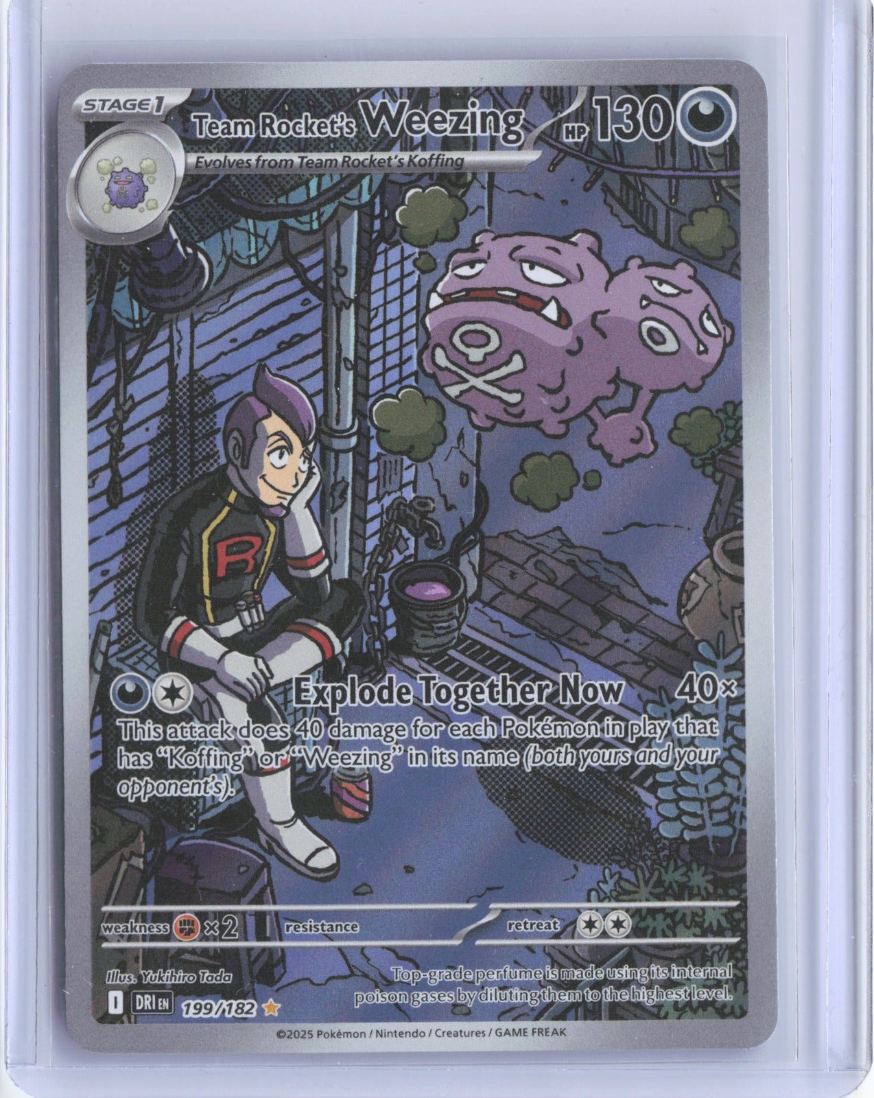 Team Rocket's Weezing Holo Illustration Rare SV10: Destined Rivals 199/182