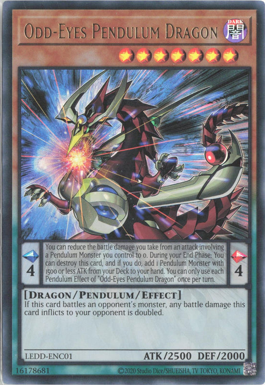 Odd-Eyes Pendulum Dragon (UR) LEDD-ENC01 Legendary Dragon Decks Yu-Gi-Oh 1st Edition