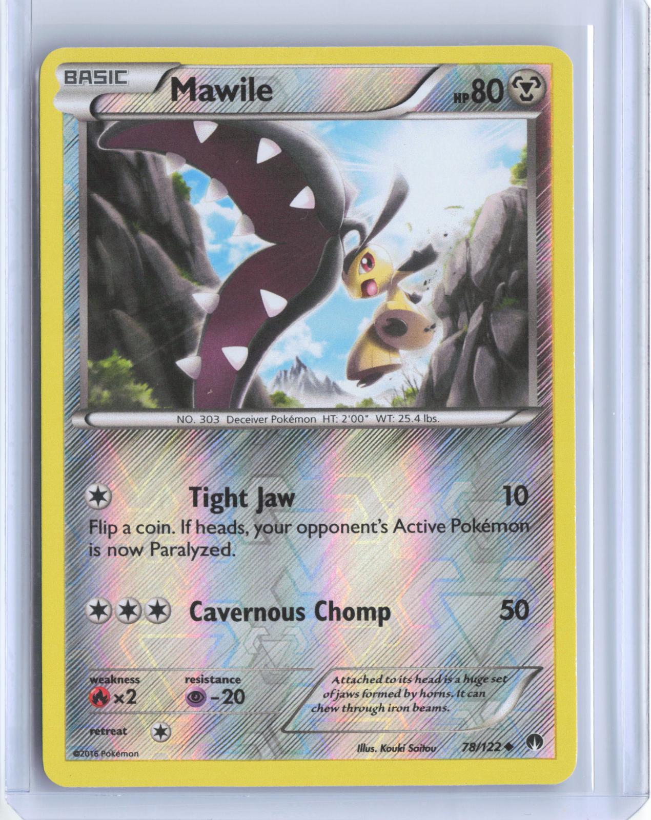 Mawile 78/122 Uncommon BREAKpoint Pokemon Reverse Holo TCG Card