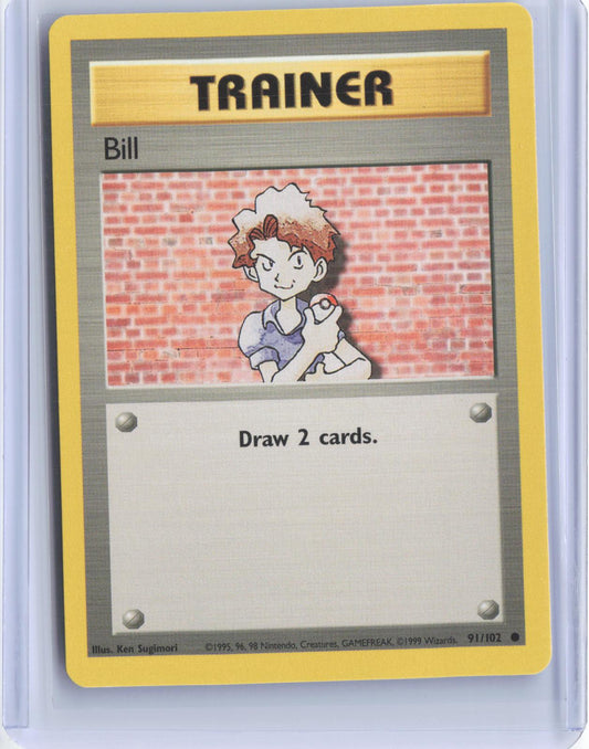 Bill 91/102 Common Base Set Unlimited Pokemon TCG Card