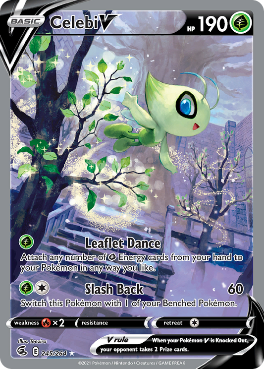 Celebi V 245/264 Ultra Rare Fusion Strike Pokemon Holo