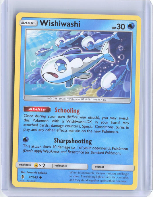 Wishiwashi 37/145 Common Guardians Rising Pokemon TCG Card
