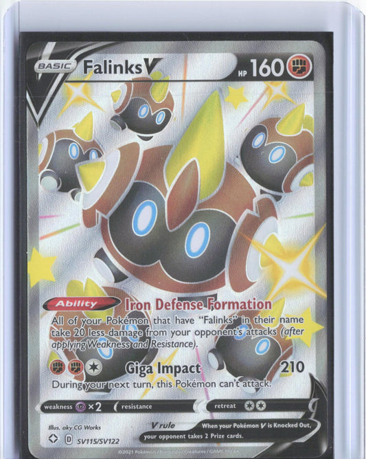 Falinks V SV115/SV122 Holo V Rare Shining Fates Shiny Vault Pokemon