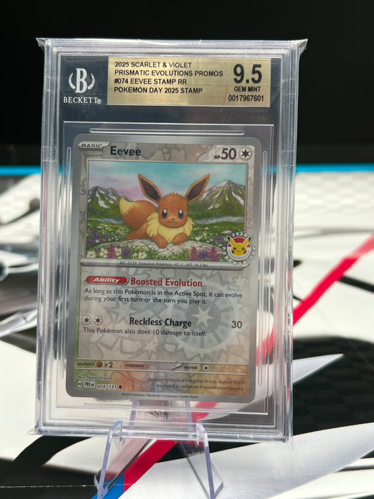 BGS 9.5 Eevee - 074/131 (Pokemon Day 2025) (Reverse Cosmos Holo) - Miscellaneous Cards & Products (MCAP) Pokémon TCG
