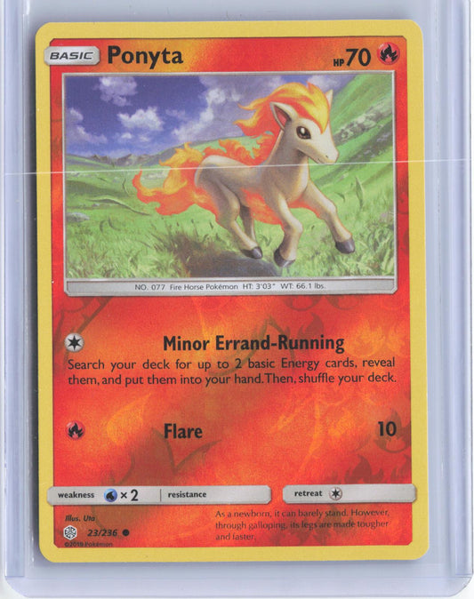 Ponyta 23/236 Common Cosmic Eclipse Pokemon Reverse Holo TCG Card