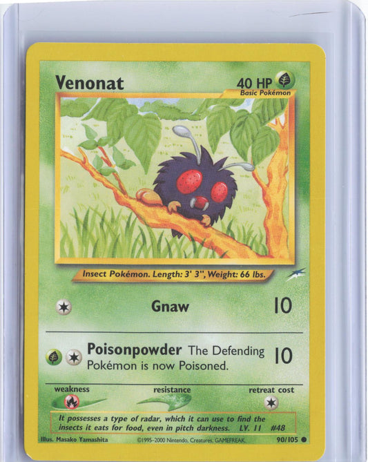 Venonat 90/105 Common Neo Destiny Pokemon Unlimited TCG Card