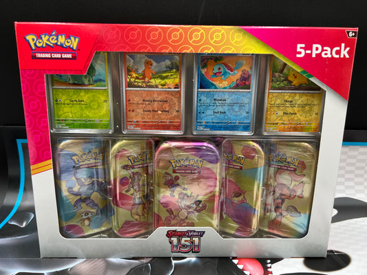 Costco Pokemon Scarlet & Violet 151 Mini Tin 5-pack (Random) - Miscellaneous Cards & Products (MCAP) Pokémon TCG