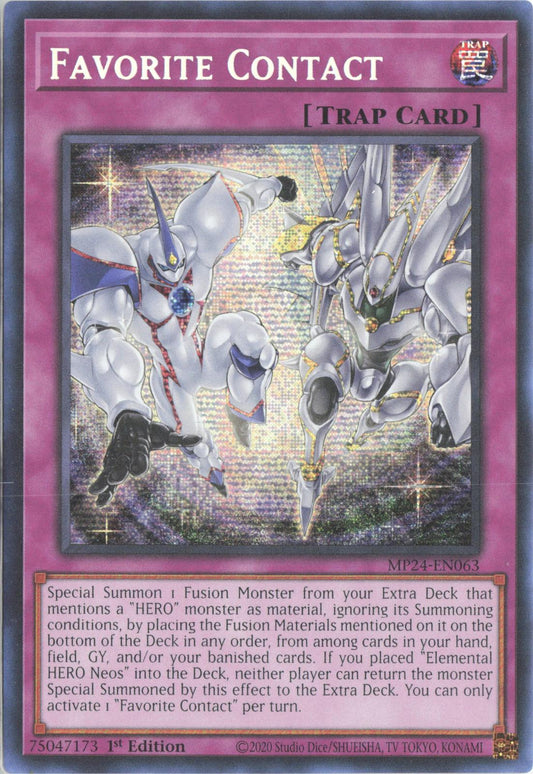 Favorite Contact MP24-EN063 25th Anniversary Tin: Dueling Mirrors Yu-Gi-Oh 1st Edition