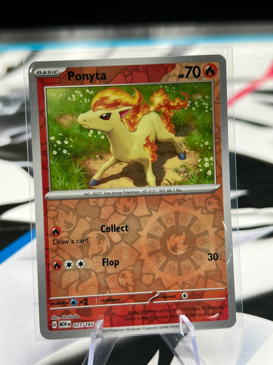 Ponyta Reverse Holo 077/165 - SV: Scarlet & Violet 151 (MEW) Pokémon Card TCG