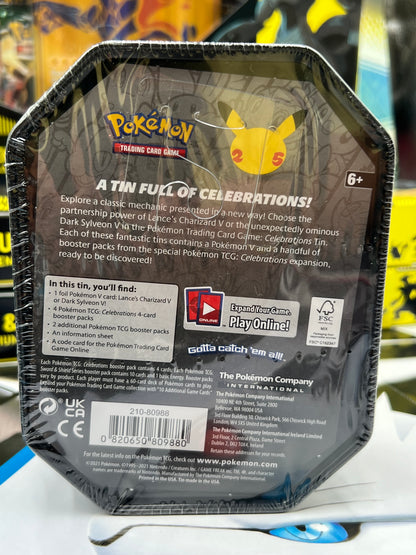 Pokemon Celebrations International Tin [Lance's Charizard V] - Celebrations (CLB) Pokémon TCG