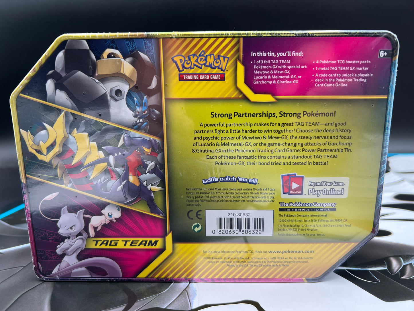 Power Partnership Tin [ Tag Team Lucario & Melmetal GX Promo SM 192 ] - SM - Unified Minds (SM11) Pokémon TCG New