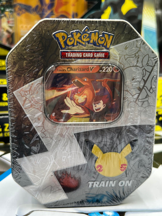 Pokemon Celebrations International Tin [Lance's Charizard V] - Celebrations (CLB) Pokémon TCG