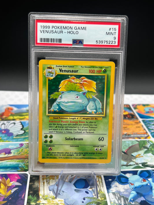 PSA 9 Venusaur - Base Set (BS) 15/102 Graded Pokémon TCG