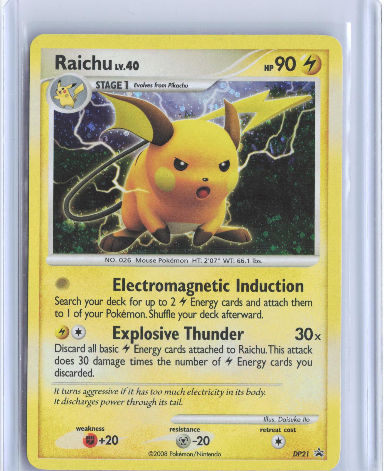 Raichu DP21 Holo Promo Diamond and Pearl Promos Pokemon Holo TCG Card