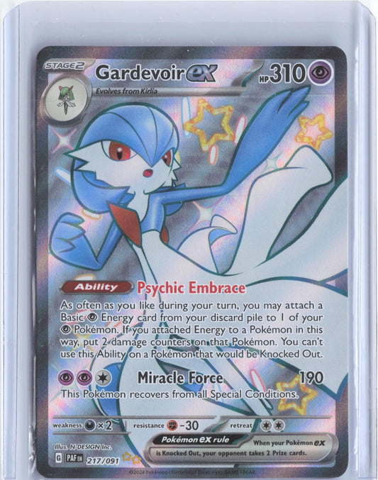 Gardevoir ex 217/091 Shiny Ultra Rare Paldean Fates Pokemon Holo