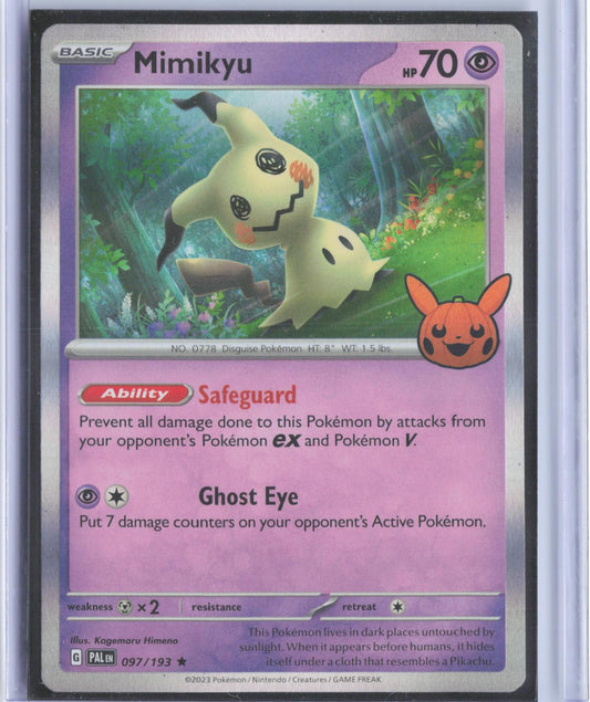 Mimikyu 097/193 Holo Rare Trick or Trade BOOster 2023 Pokemon TCG Card