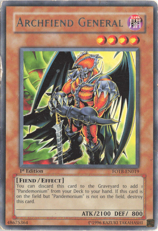 Archfiend General (UTR) FOTB-EN019 Force of the Breaker Yu-Gi-Oh 1st Edition