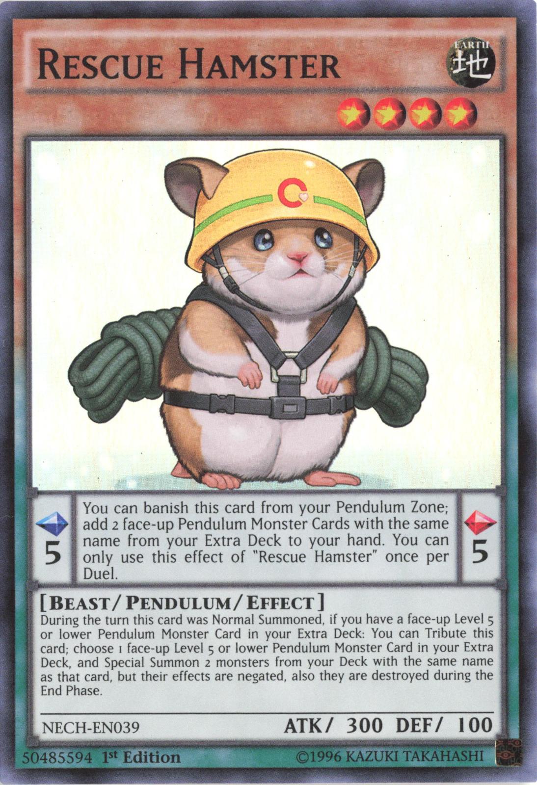 Rescue Hamster NECH-EN039 Super Rare The New Challengers Yu-Gi-Oh 1st Edition