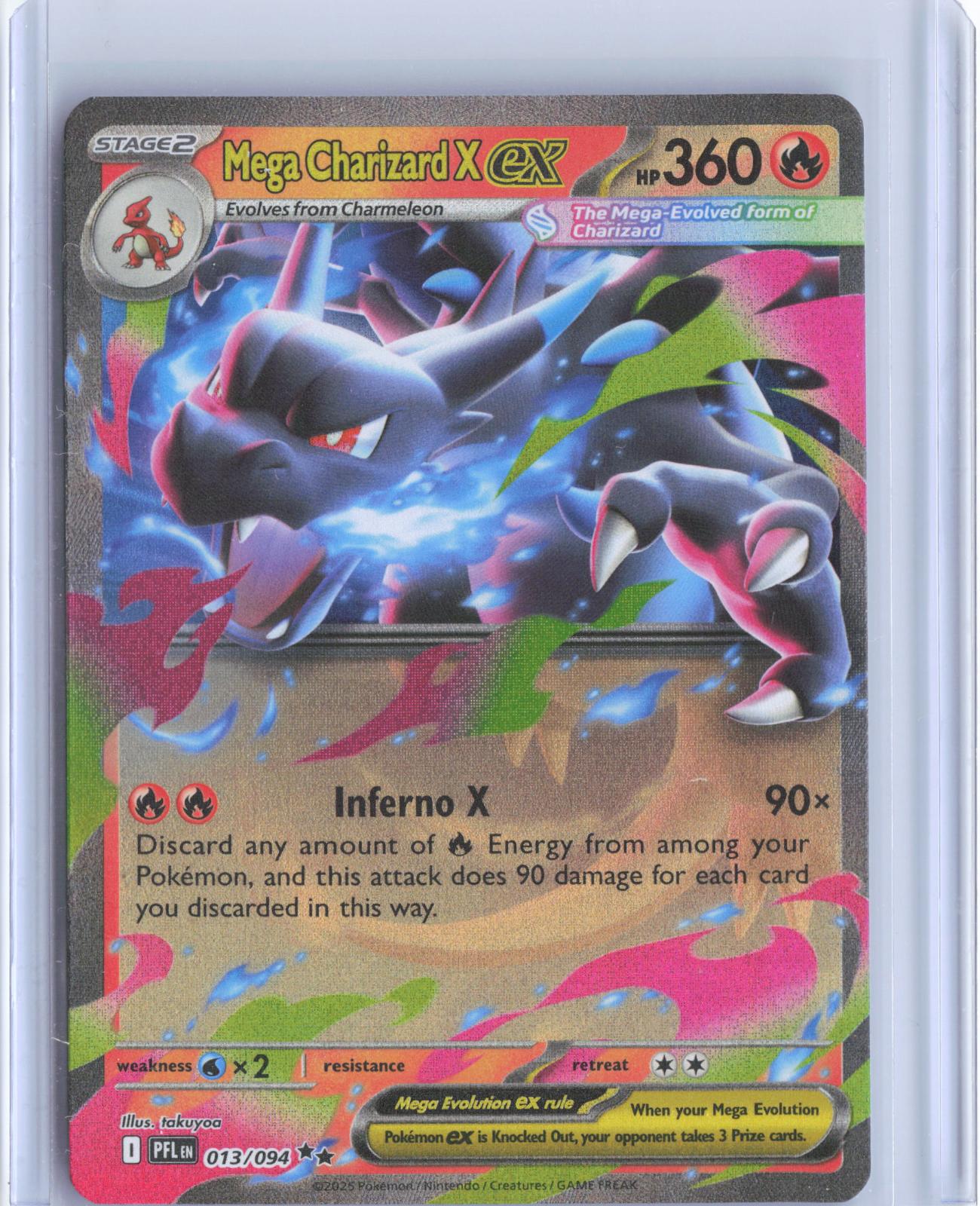Mega Charizard X ex 013/094 Double Rare Phantasmal Flames Pokemon TCG Card