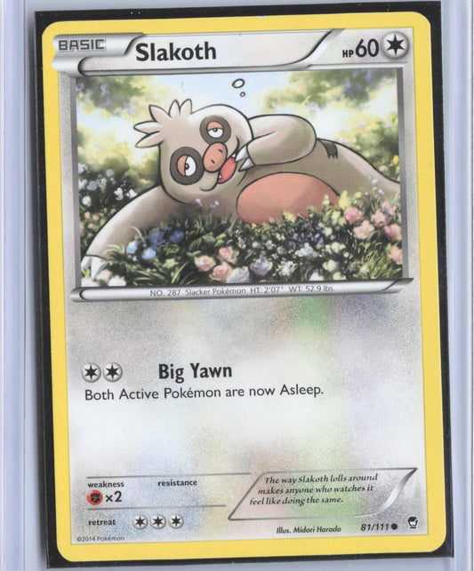 Slakoth 81/111 Common Furious Fists Pokemon TCG Card