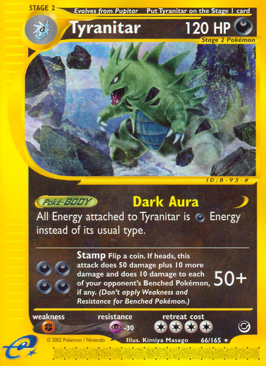Tyranitar 66/165 Rare Expedition Base Set Pokemon