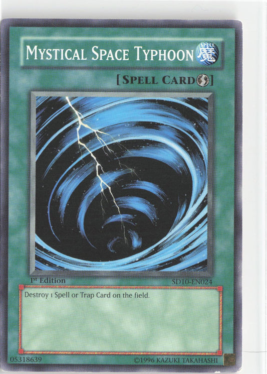 Mystical Space Typhoon SD10-EN024 Structure Deck: Machine Re-Volt Yu-Gi-Oh 1st Edition