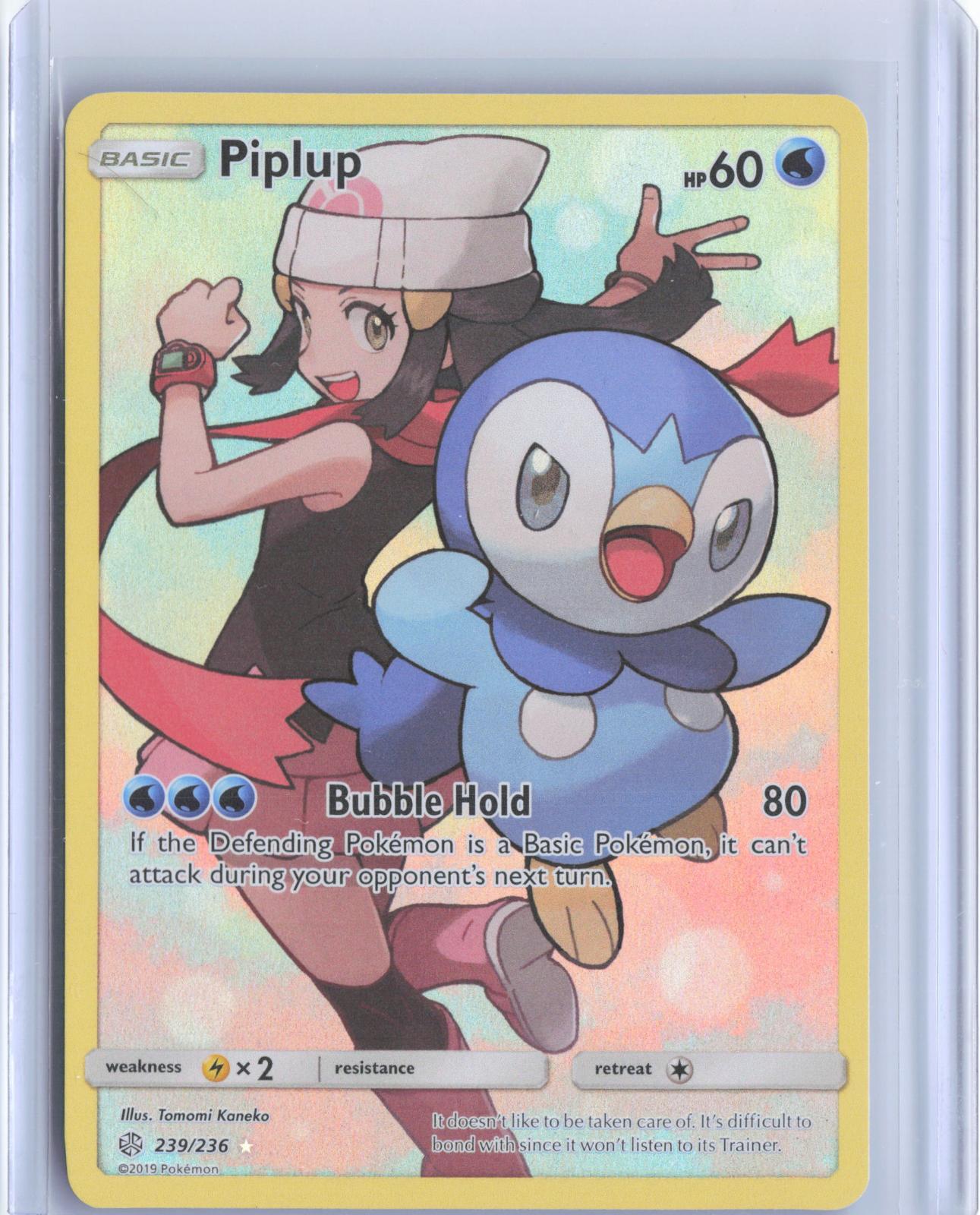 Piplup 239/236 Secret Rare Cosmic Eclipse Pokemon TCG Card