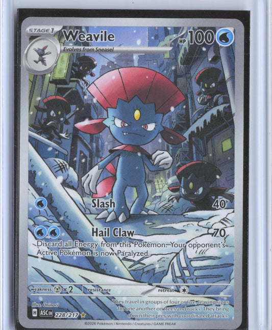 Weavile 228/217 Illustration Rare Ascended Heroes Pokemon Holo