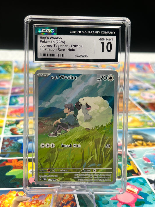 CGC 10 - Hop's Wooloo 170/159 Sv09: Journey Together Holo Graded Pokémon TCG