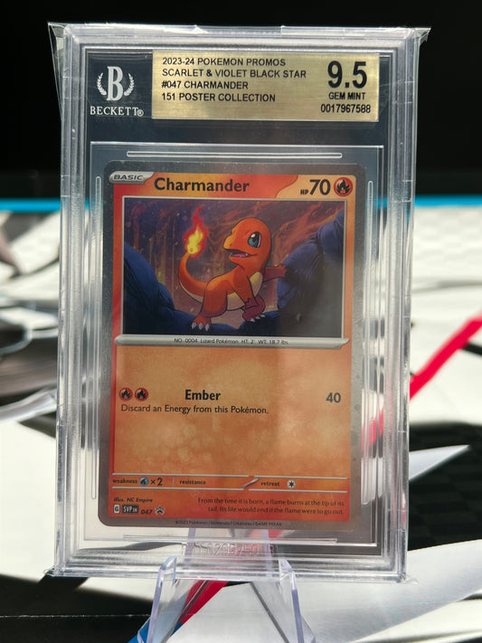 BGS 9.5 Charmander - 047 (Cosmos Holo) - SV: Scarlet & Violet Promo Cards (SVP) Pokémon TCG Beckett