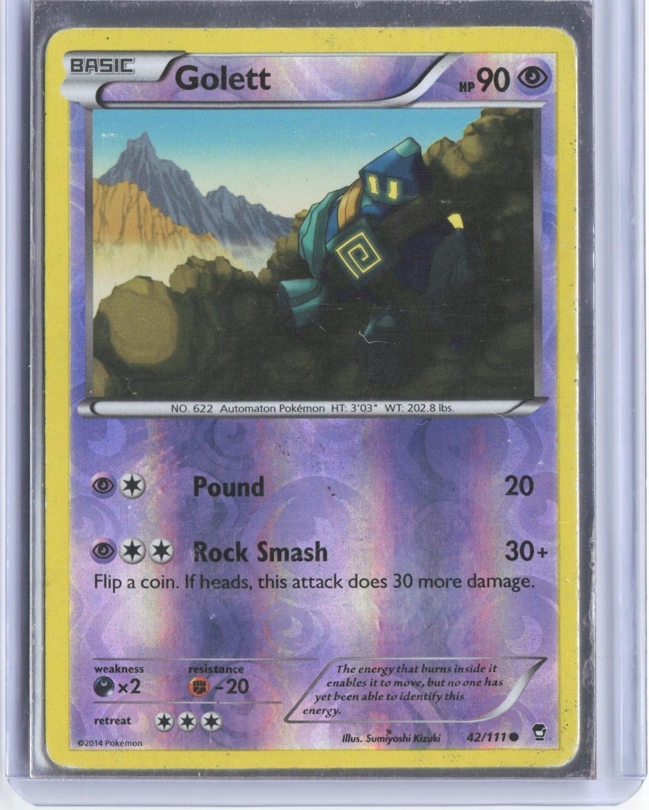 Golett 42/111 Common Furious Fists Pokemon Reverse Holo TCG Card