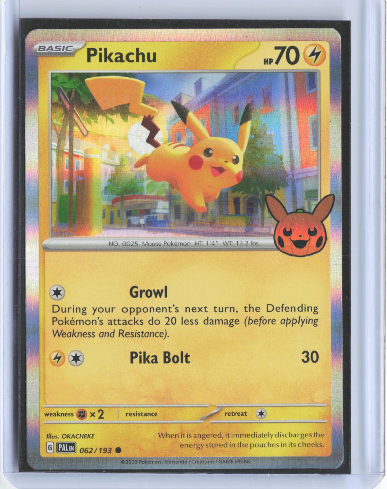Pikachu 062/193 Holo Common Trick or Trade BOOster 2023 Pokemon TCG Card