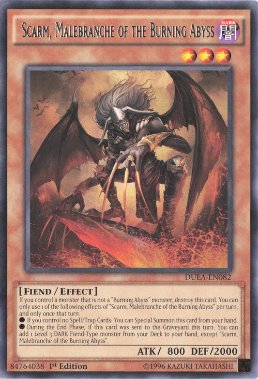 Scarm, Malebranche of the Burning Abyss DUEA-EN082 Duelist Alliance Yu-Gi-Oh 1st Edition