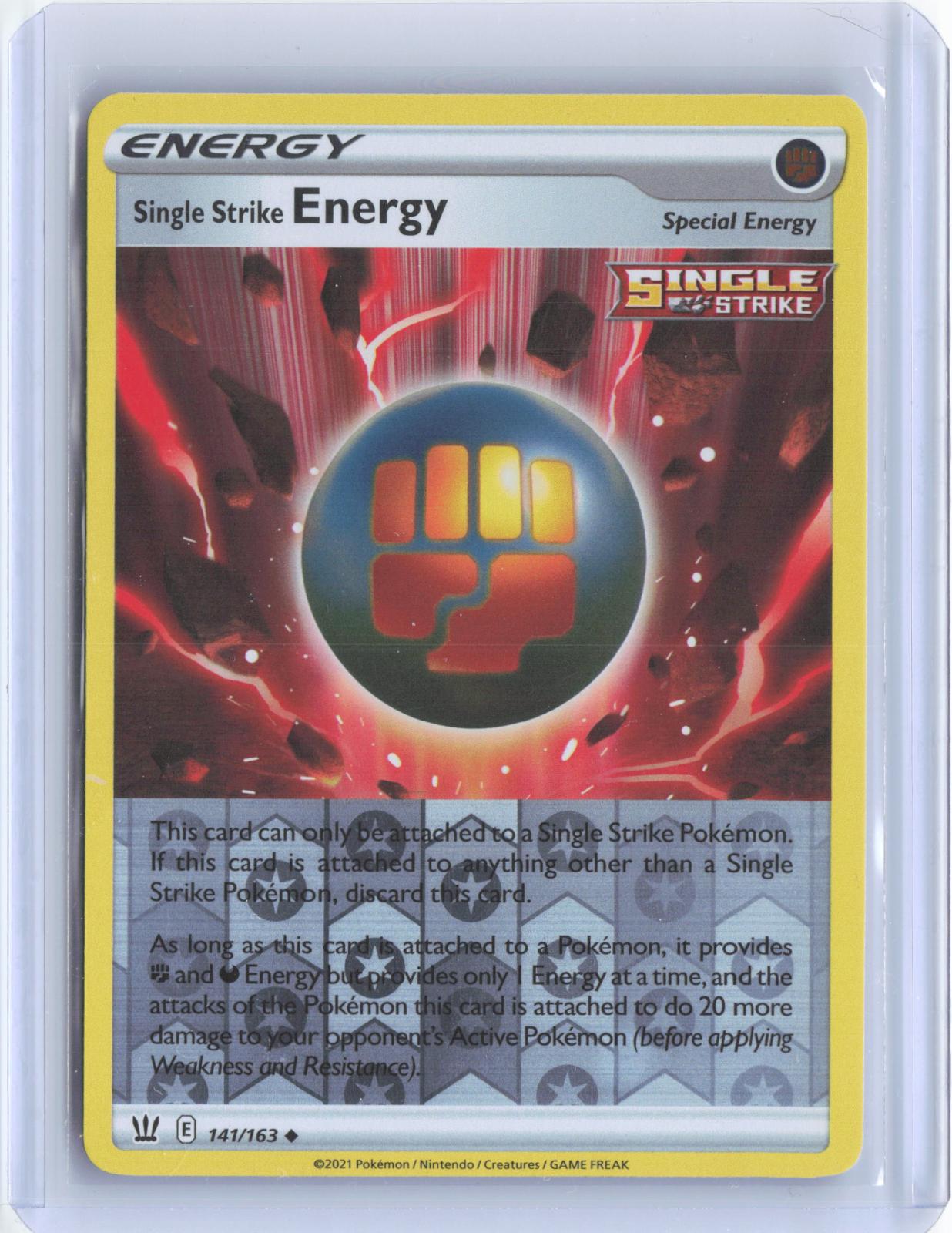 Single Strike Energy 141/163 Battle Styles Pokemon Reverse Holo TCG Card