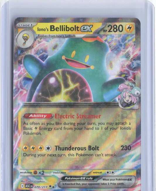Iono's Bellibolt ex 070/217 Double Rare Ascended Heroes Pokemon Holo TCG Card