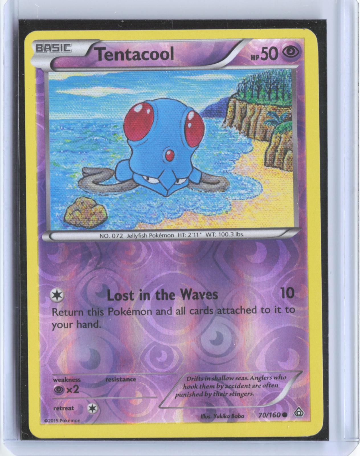 Tentacool 70/160 Common Primal Clash Pokemon Reverse Holo TCG Card