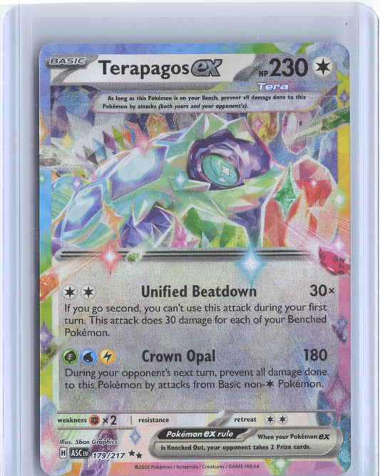 Terapagos ex 179/217 Double Rare Ascended Heroes Pokemon Holo