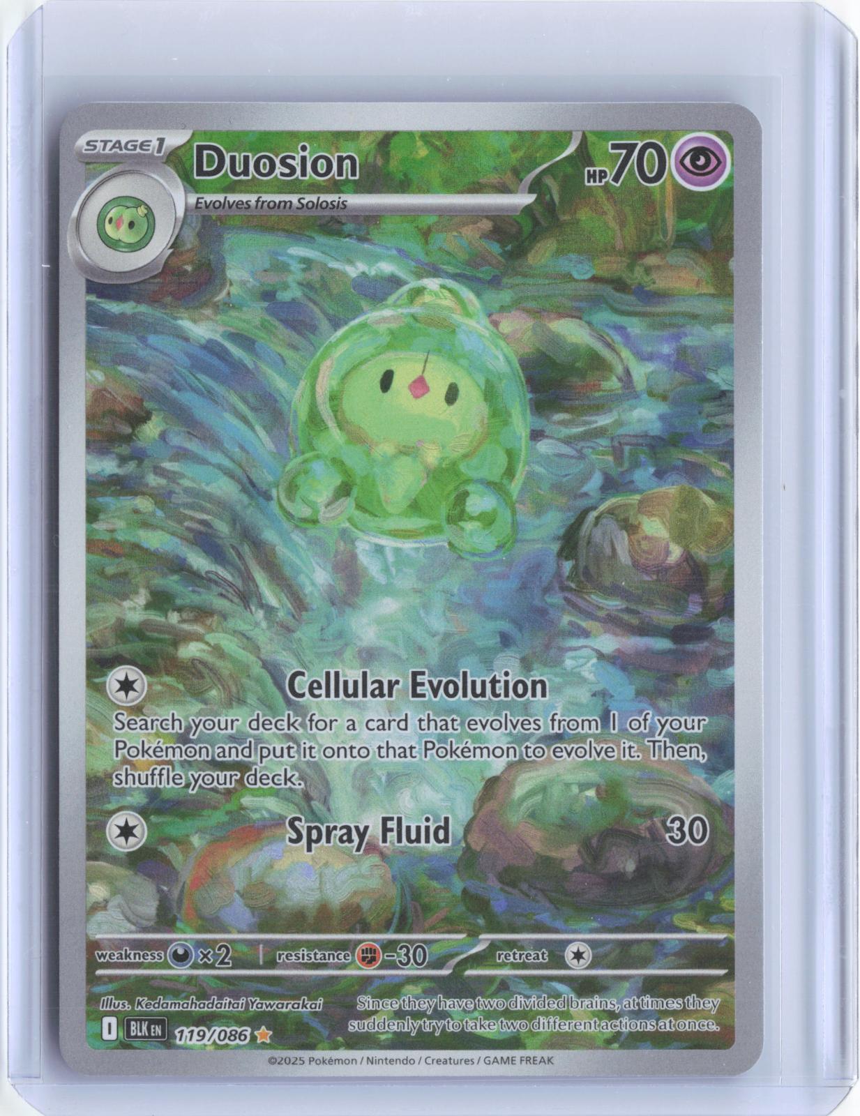 Duosion 119/086 Holo Illustration Rare Black Bolt Pokemon TCG Card