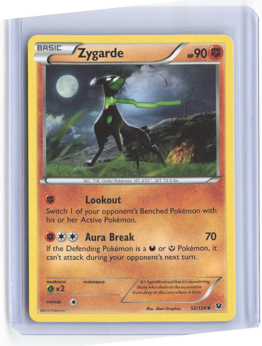 Zygarde 52/124 Uncommon Fates Collide Pokemon TCG Card