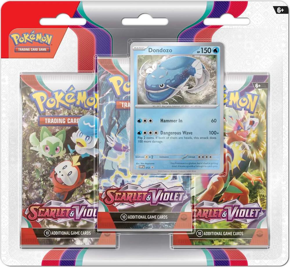 Scarlet & Violet 3 Pack Blister [Dondozo] - SV01: Scarlet & Violet Base Set (SVI) Pokémon TCG
