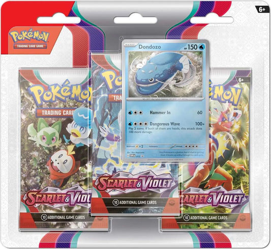 Scarlet & Violet 3 Pack Blister [Dondozo] - SV01: Scarlet & Violet Base Set (SVI) Pokémon TCG