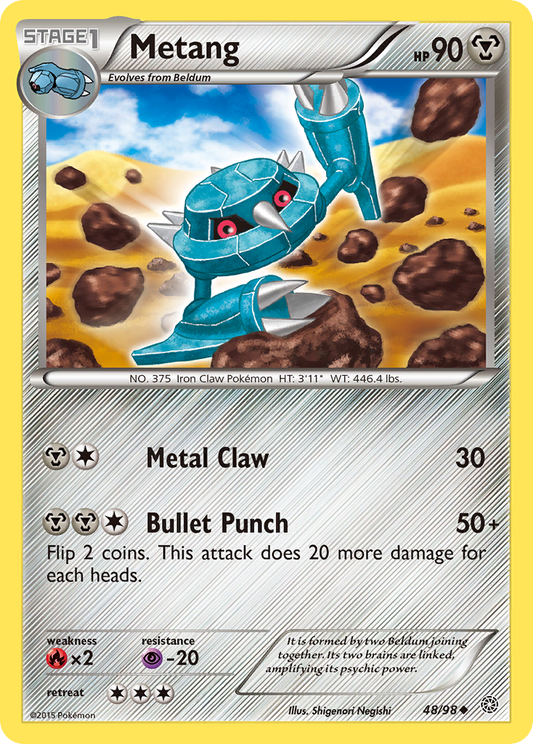 Metang 48/98 Uncommon Ancient Origins Pokemon Reverse Holo TCG Card