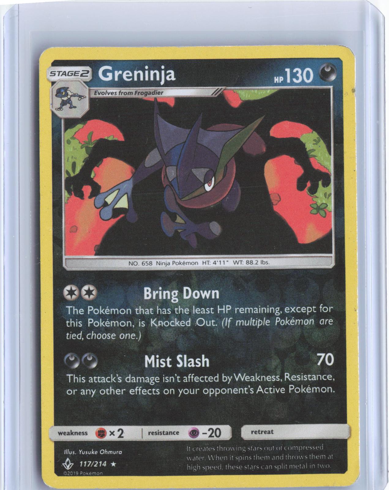 Greninja 117/214 Holo Rare Unbroken Bonds Pokemon TCG Card
