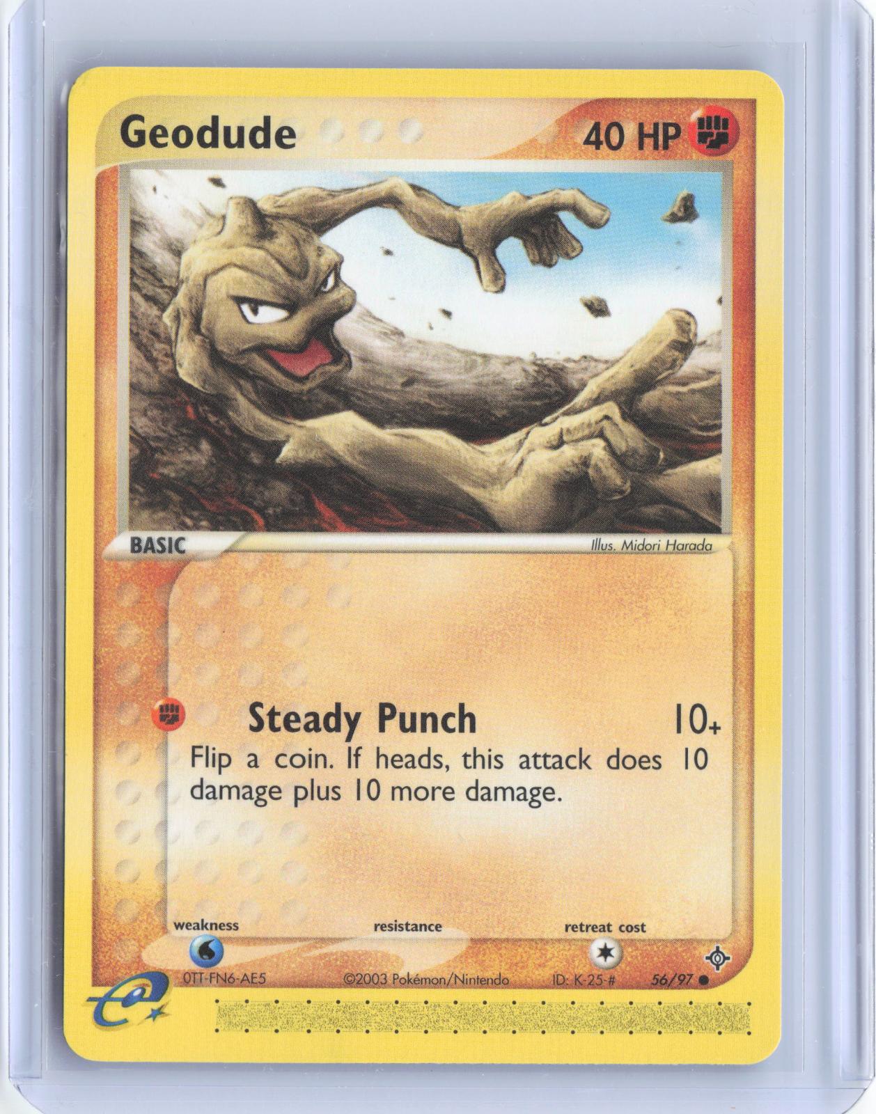 Geodude 56/97 Common Dragon Pokemon TCG Card