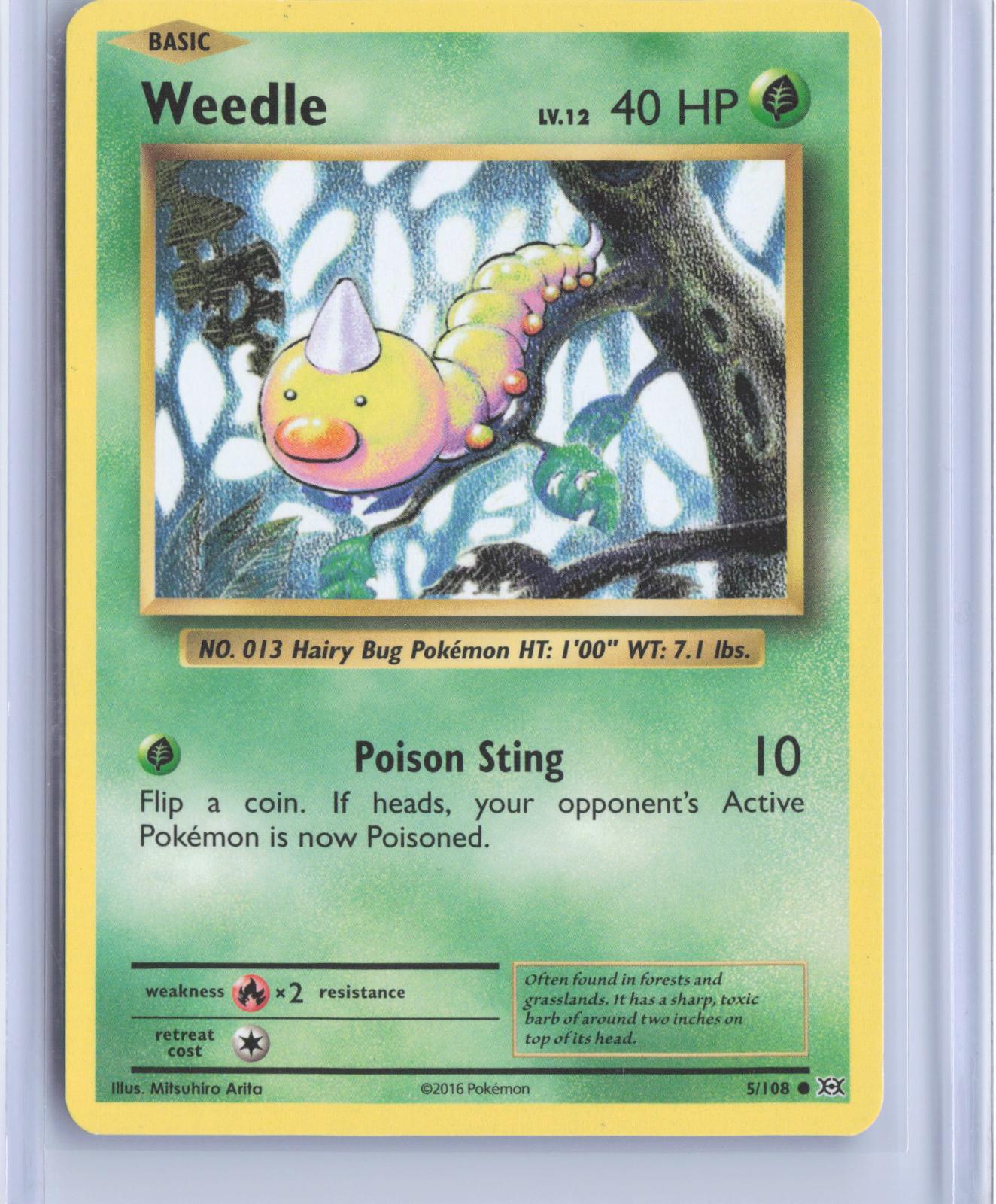 Weedle 5/108 Common Evolutions Pokemon TCG Card