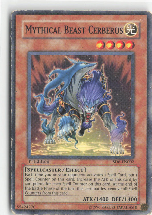 Mythical Beast Cerberus SD6-EN002 Structure Deck: Spellcaster's Judgment Yu-Gi-Oh 1st Edition