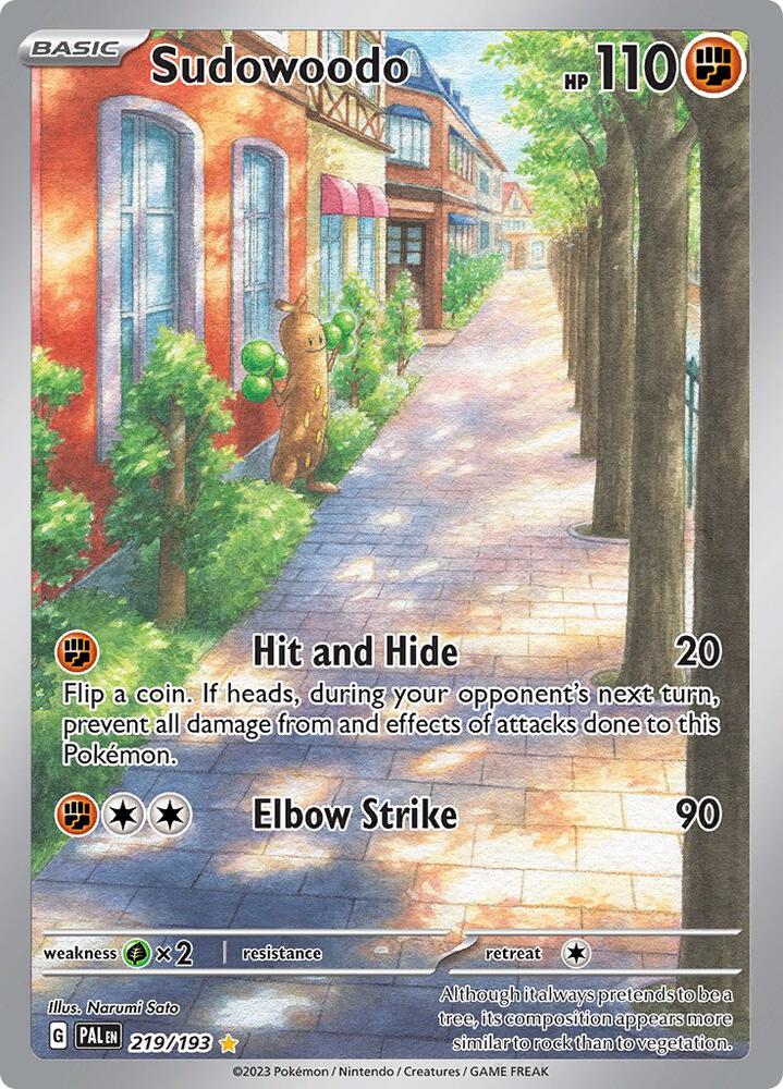 Sudowoodo - 219/193 - SV02: Paldea Evolved (PAL) Pokémon Card TCG