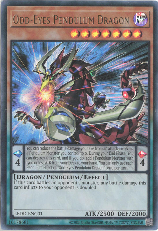 Odd-Eyes Pendulum Dragon (UR) LEDD-ENC01 Legendary Dragon Decks Yu-Gi-Oh 1st Edition