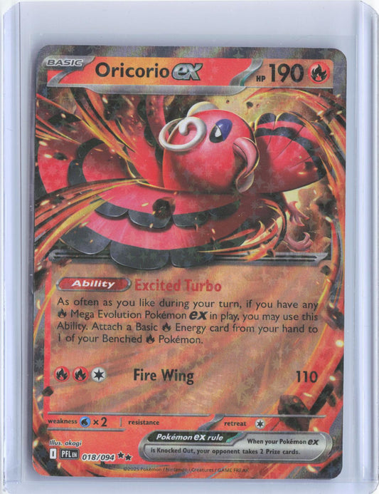 Oricorio ex 018/094 Double Rare Phantasmal Flames Pokemon Holo